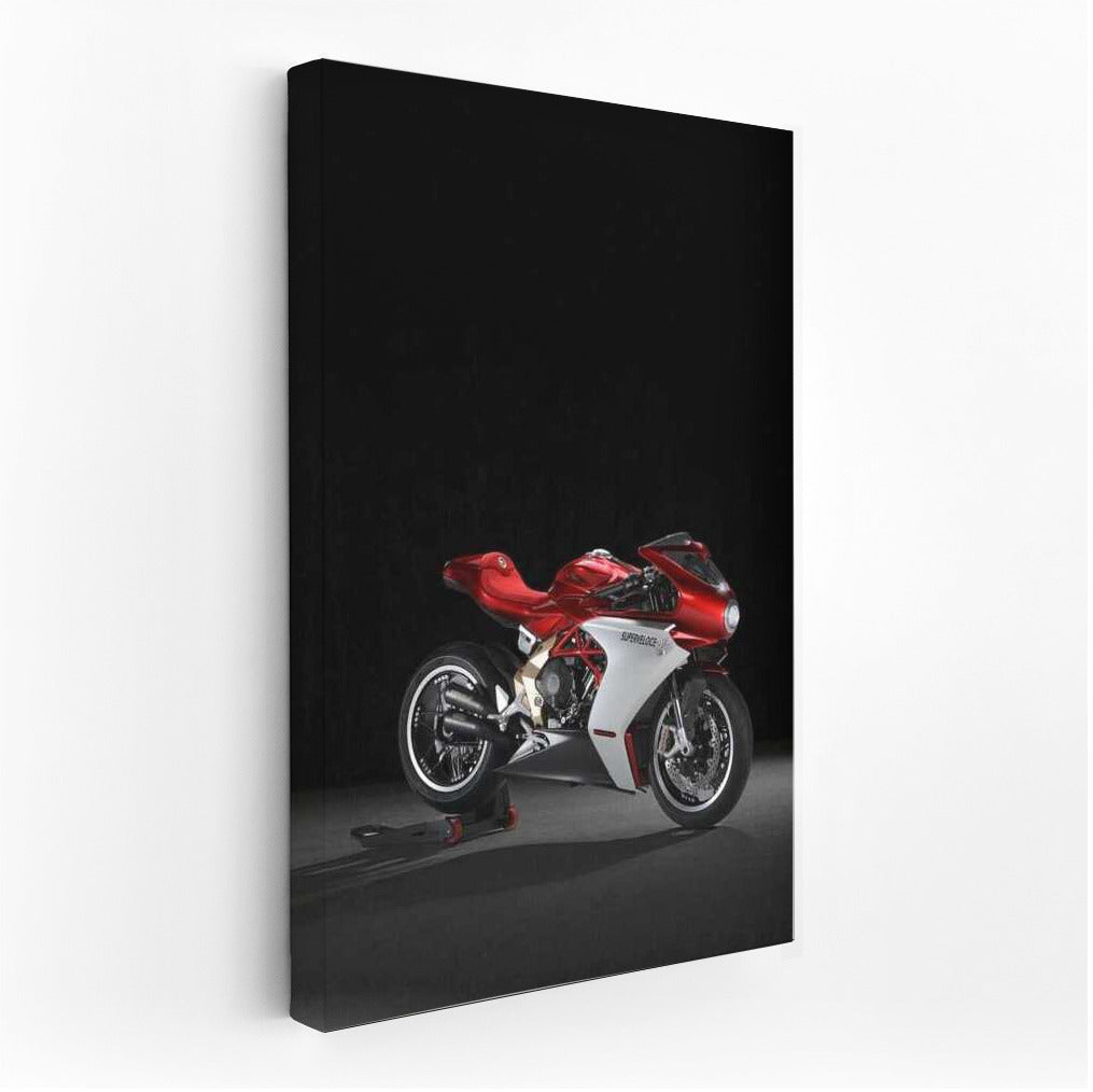 MV Agusta Superveloce 800: Elegance of Speed on a Dark Background