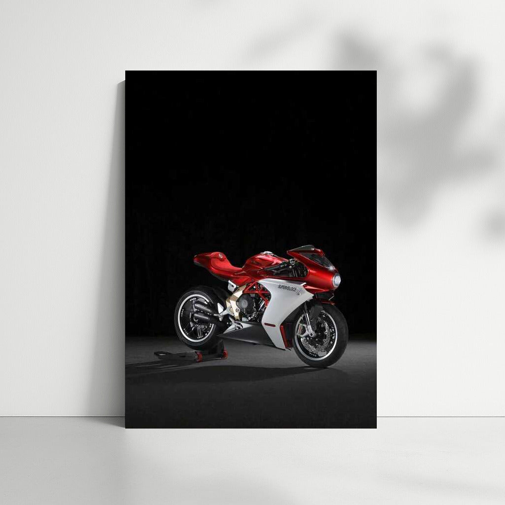 MV Agusta Superveloce 800: Elegance of Speed on a Dark Background