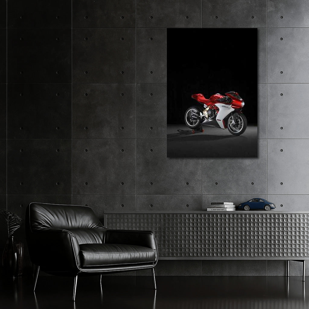 MV Agusta Superveloce 800: Elegance of Speed on a Dark Background
