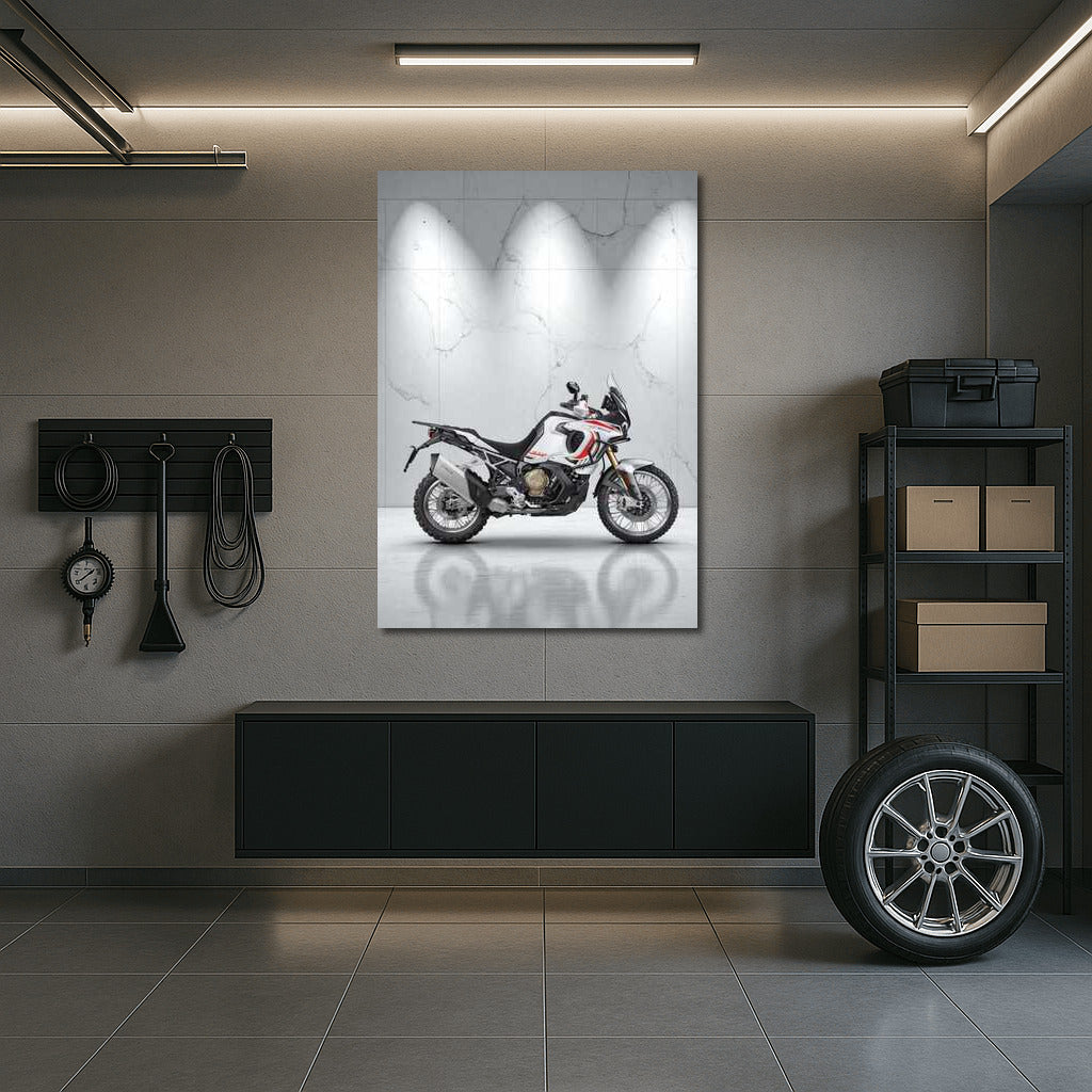 Elegance of MV Agusta LXP on Marble Background: Dynamics and Style