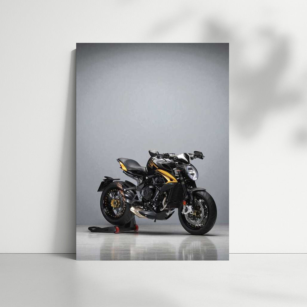 MV Agusta Dragster 800 RR SCS: Dynamics and Style on a Gray Background