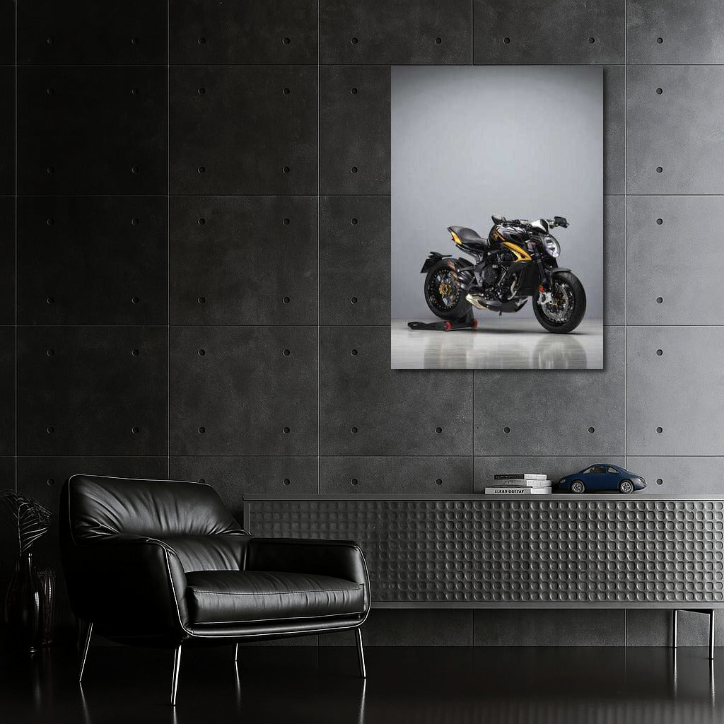 MV Agusta Dragster 800 RR SCS: Dynamics and Style on a Gray Background