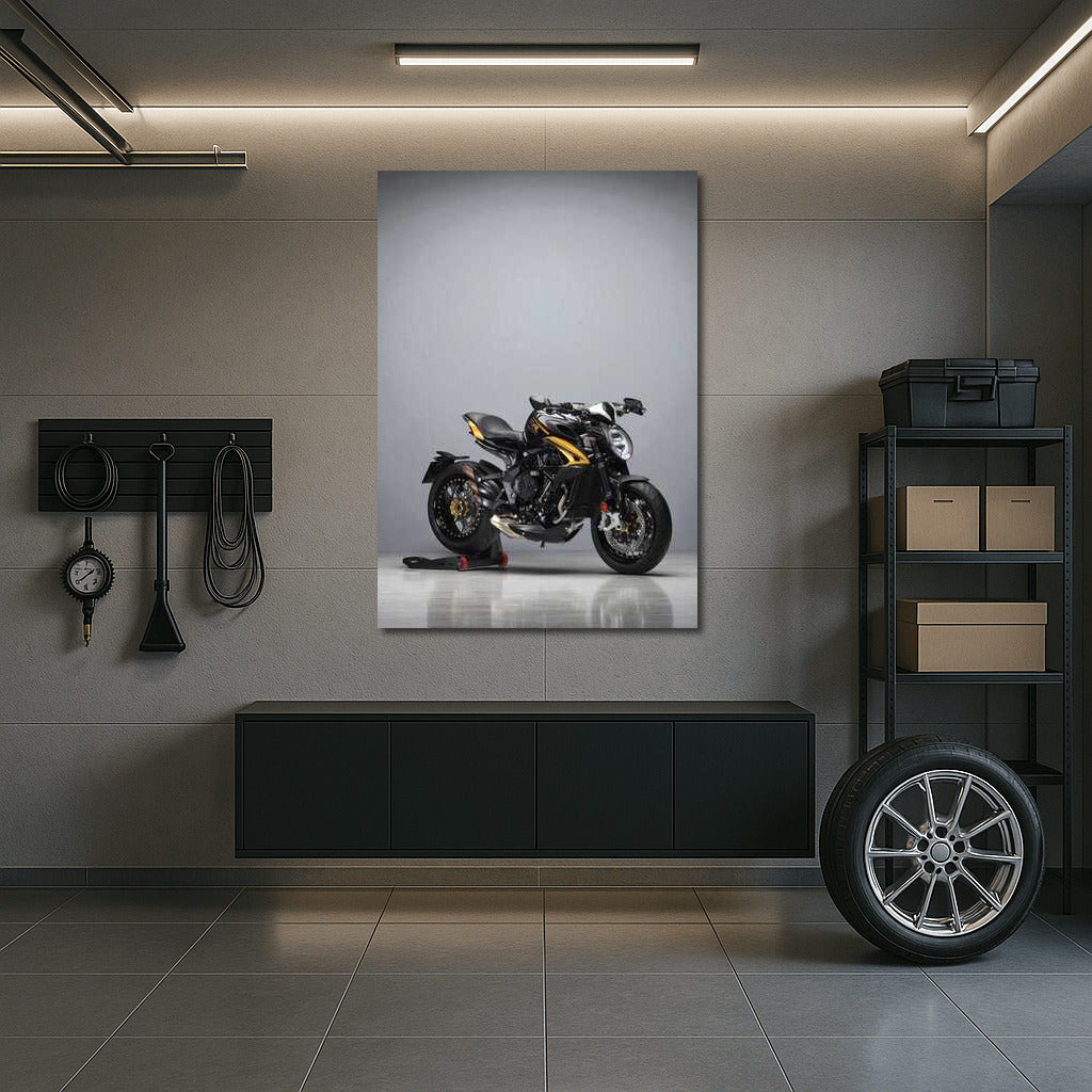 MV Agusta Dragster 800 RR SCS: Dynamics and Style on a Gray Background