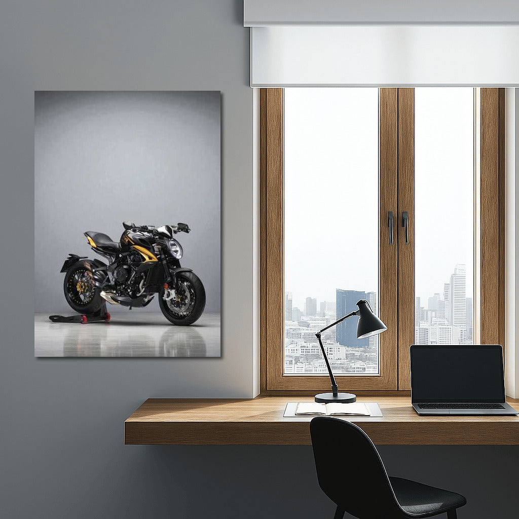 MV Agusta Dragster 800 RR SCS: Dynamics and Style on a Gray Background