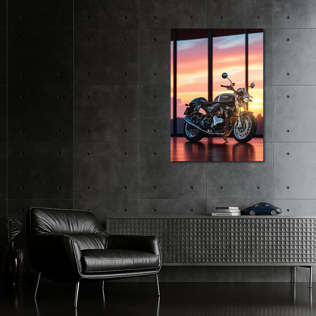 Sunset Symphony: Norton Commando 961 in Motion