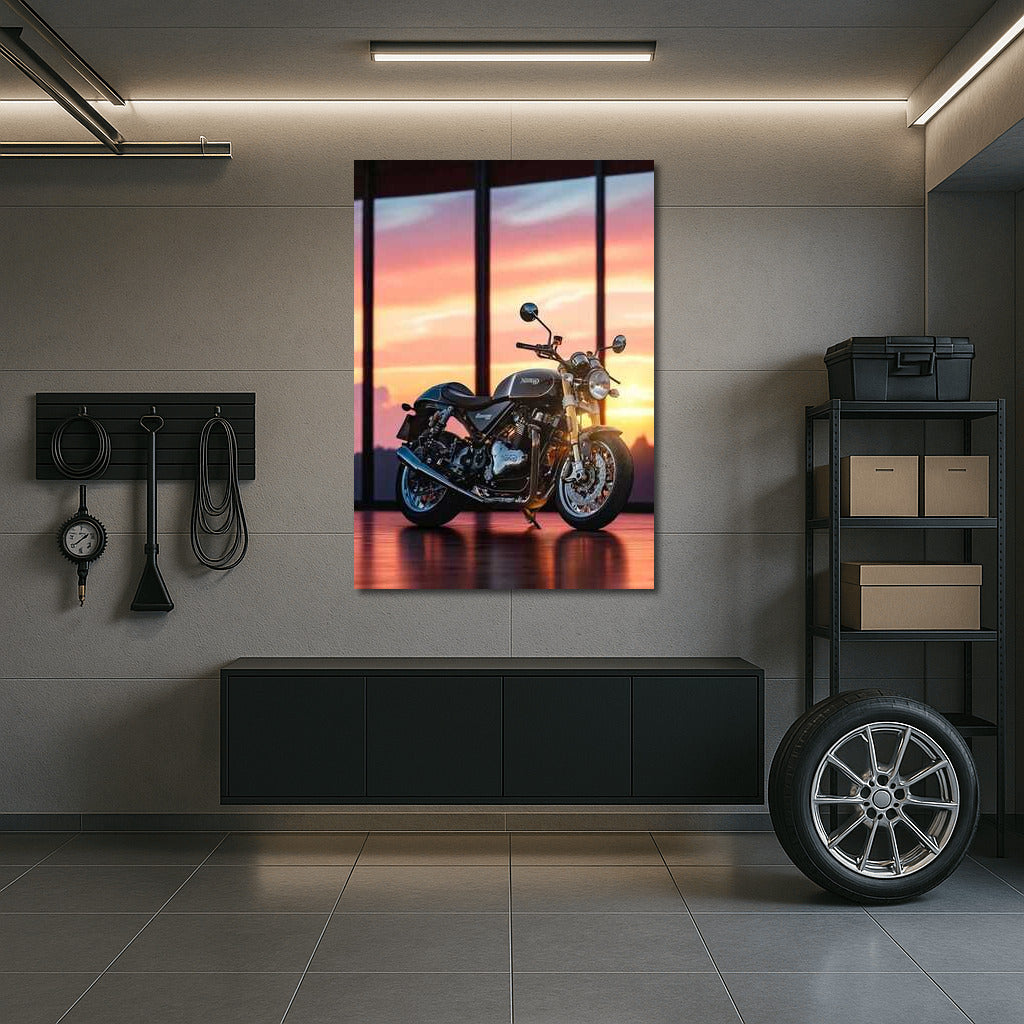 Sunset Symphony: Norton Commando 961 in Motion