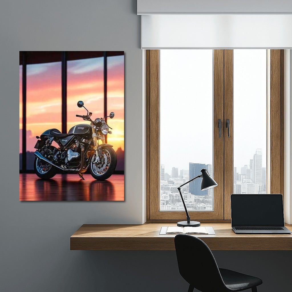 Sunset Symphony: Norton Commando 961 in Motion