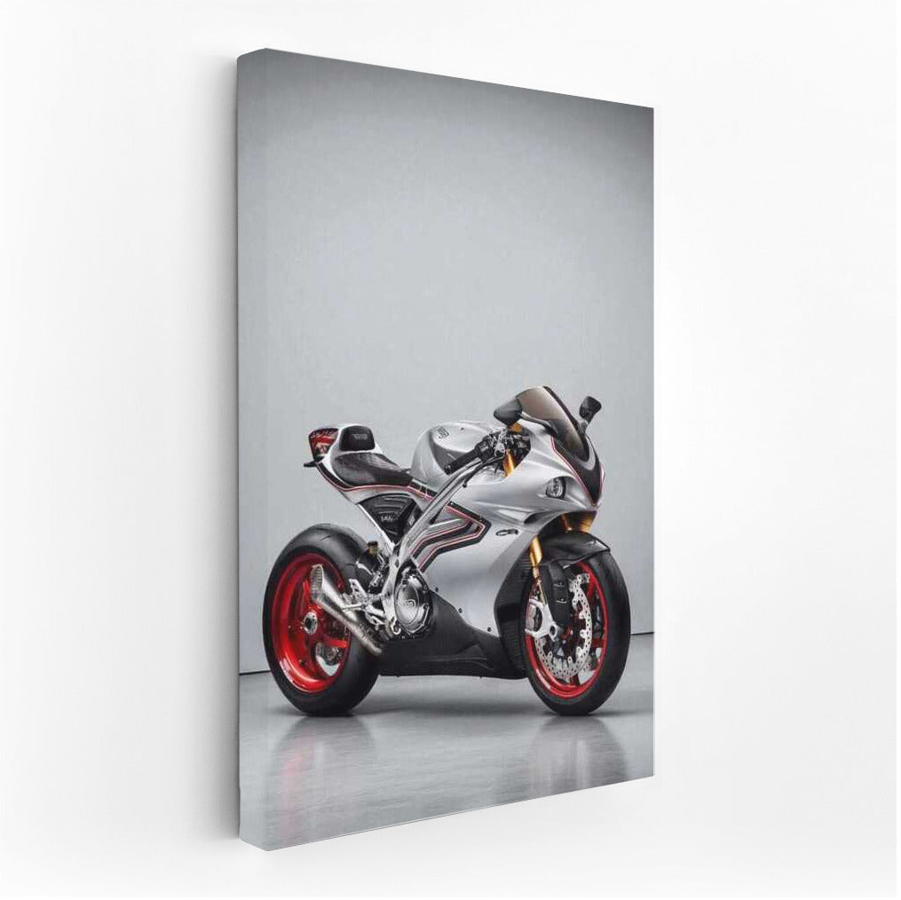 Elegant speed: Norton V4SV Superbike on a gray background