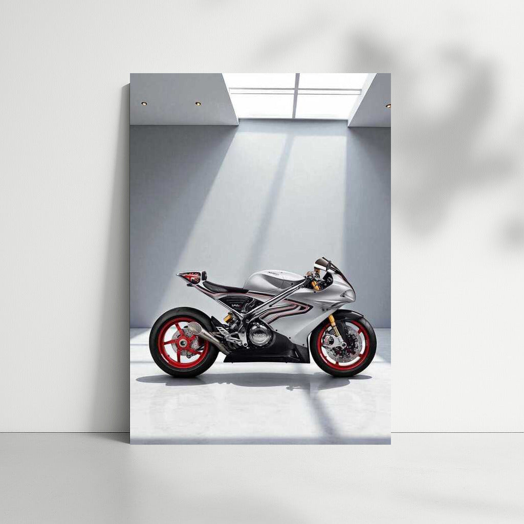 Power and Elegance: Norton V4SV in Minimalist Style