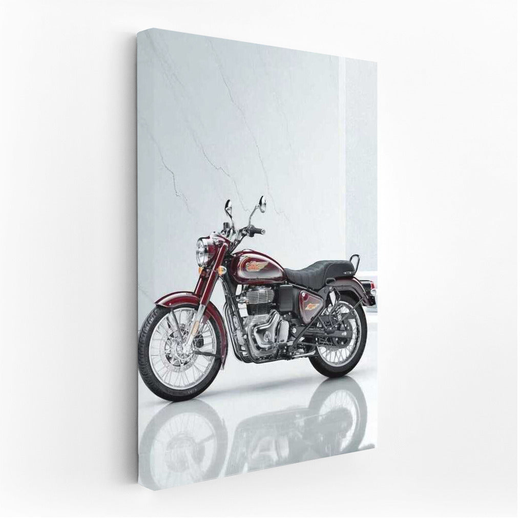 Royal Enfield Bullet 350: Elegance and Speed on a Marble Backdrop