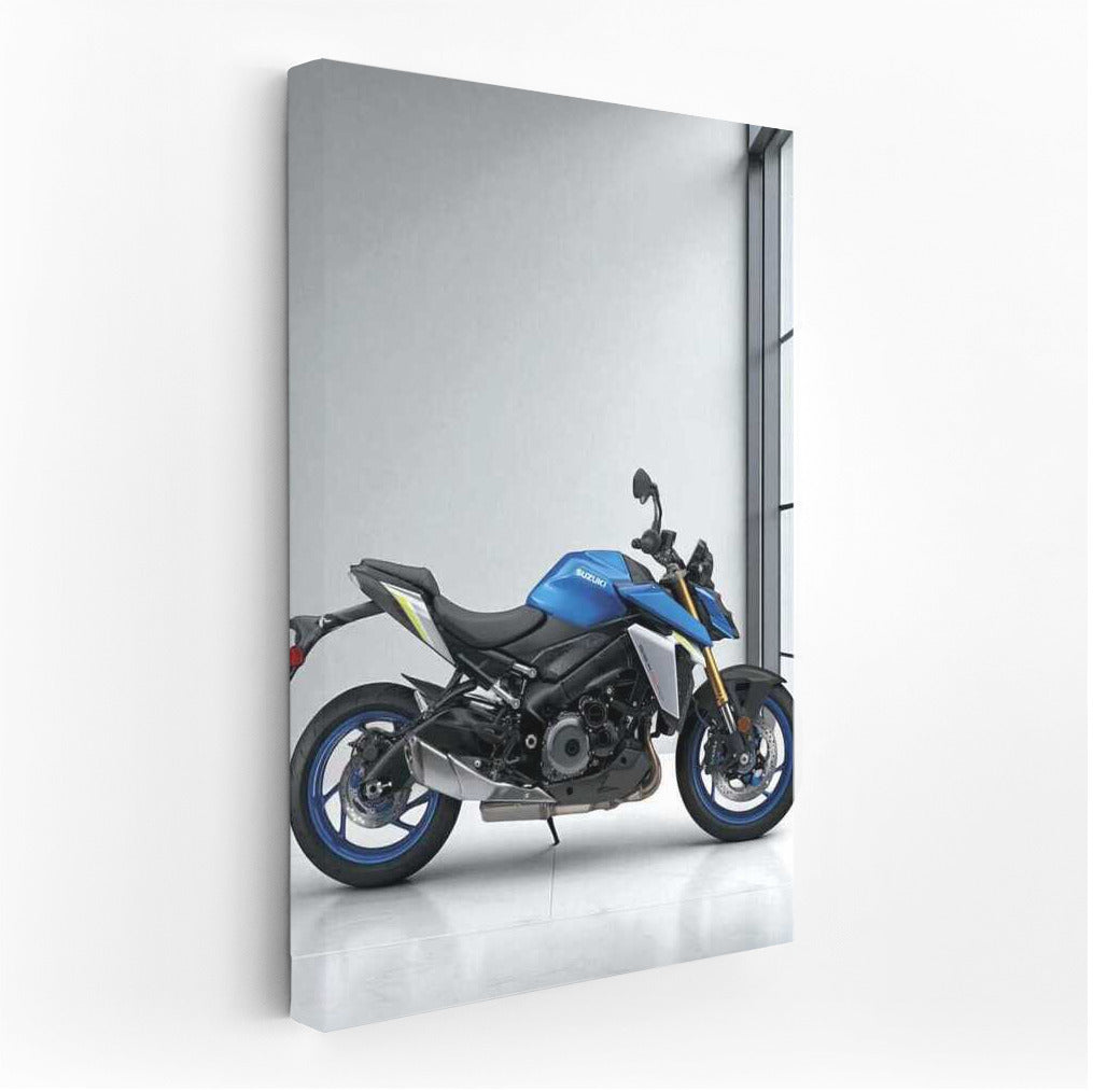 Speed and Style: Suzuki GSX S1000 on White Marble