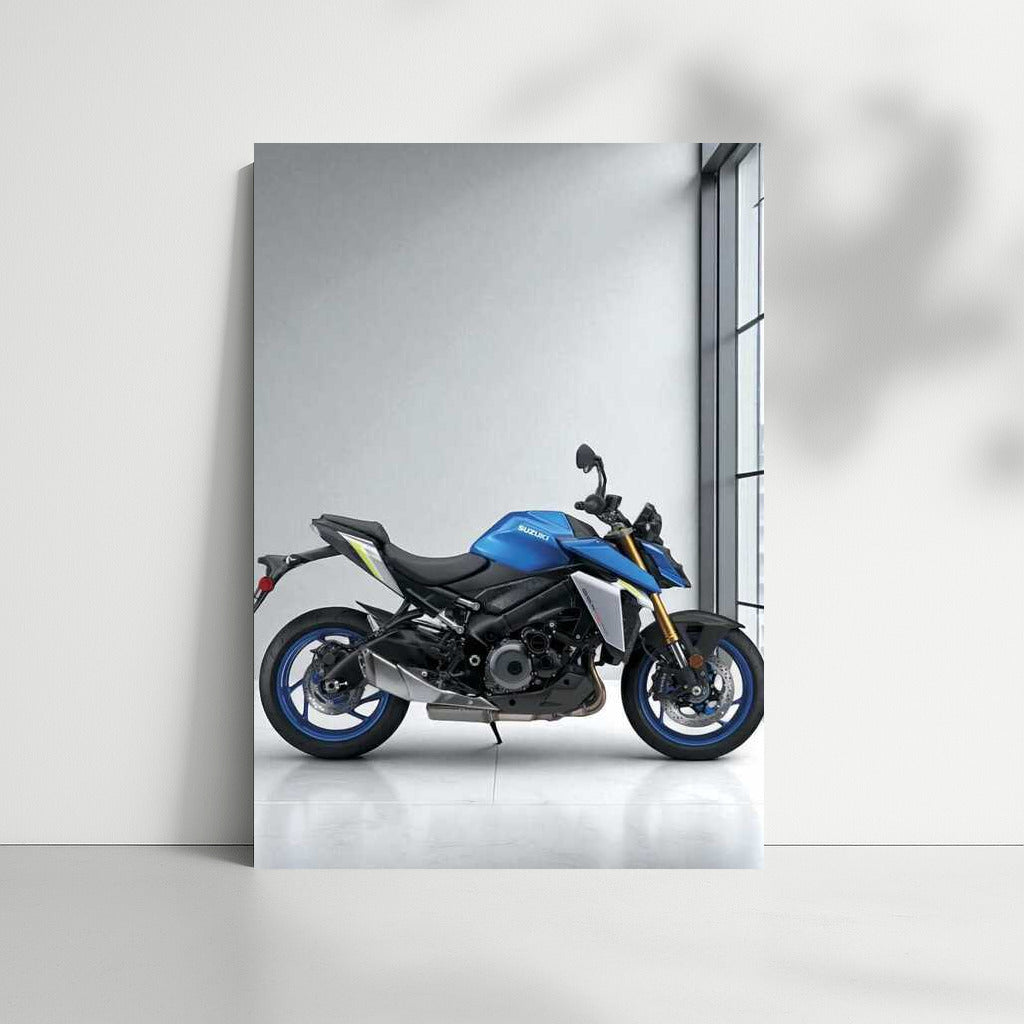 Speed and Style: Suzuki GSX S1000 on White Marble