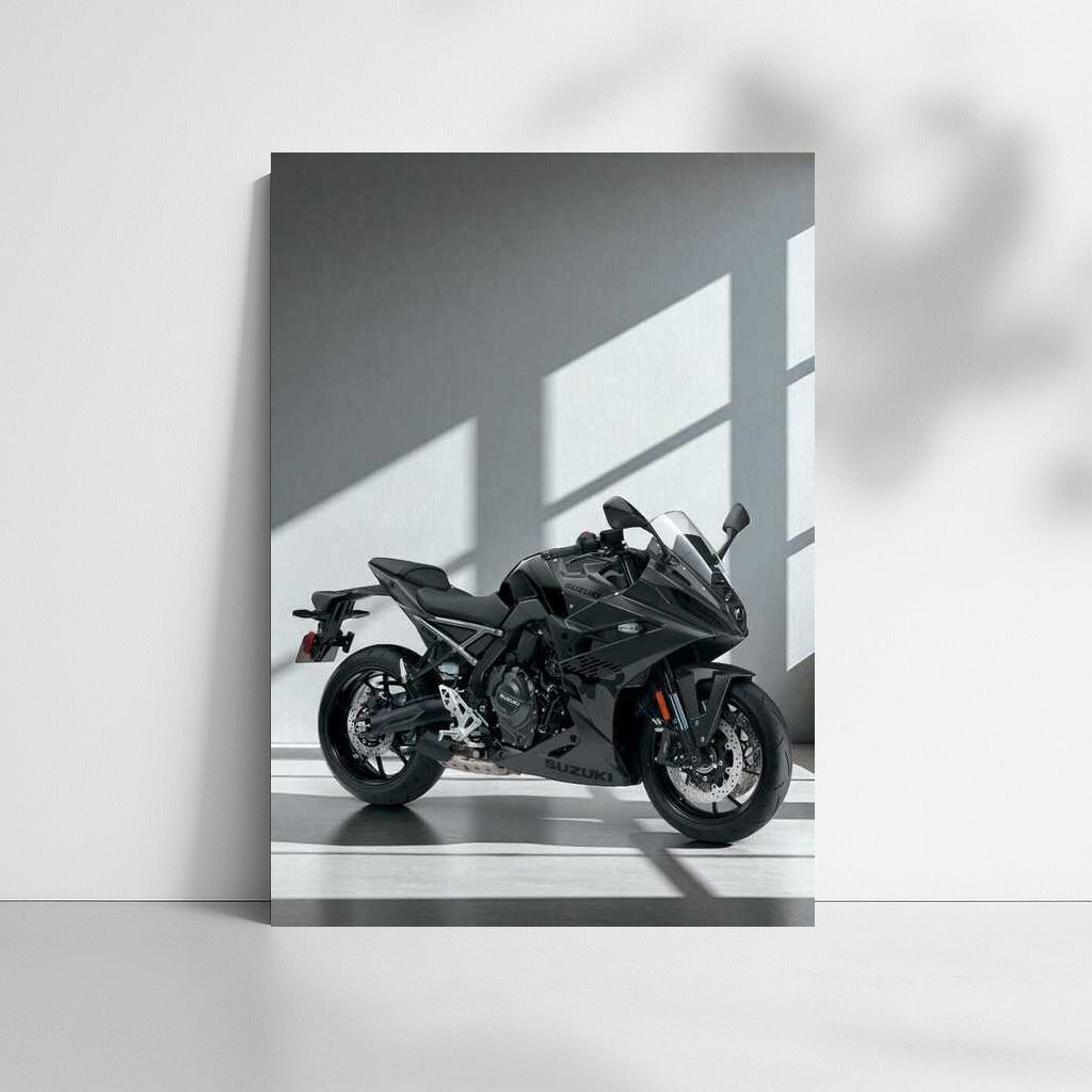 Speed and Style: 2025 Suzuki GSX 8R on Gray Background