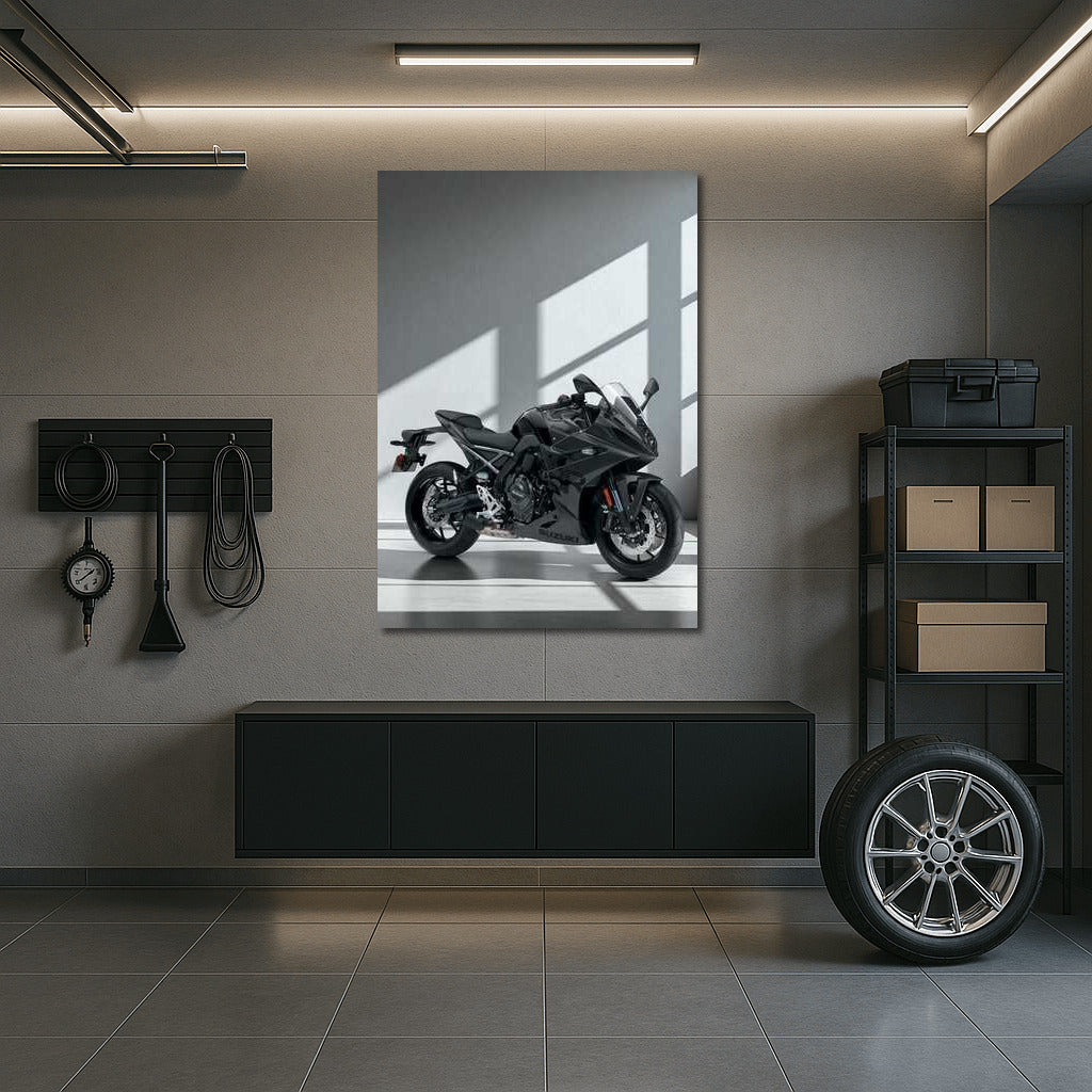 Speed and Style: 2025 Suzuki GSX 8R on Gray Background