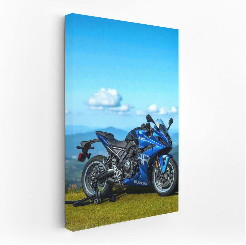 Freedom Peak: Suzuki GSX R with a Valley in the Background