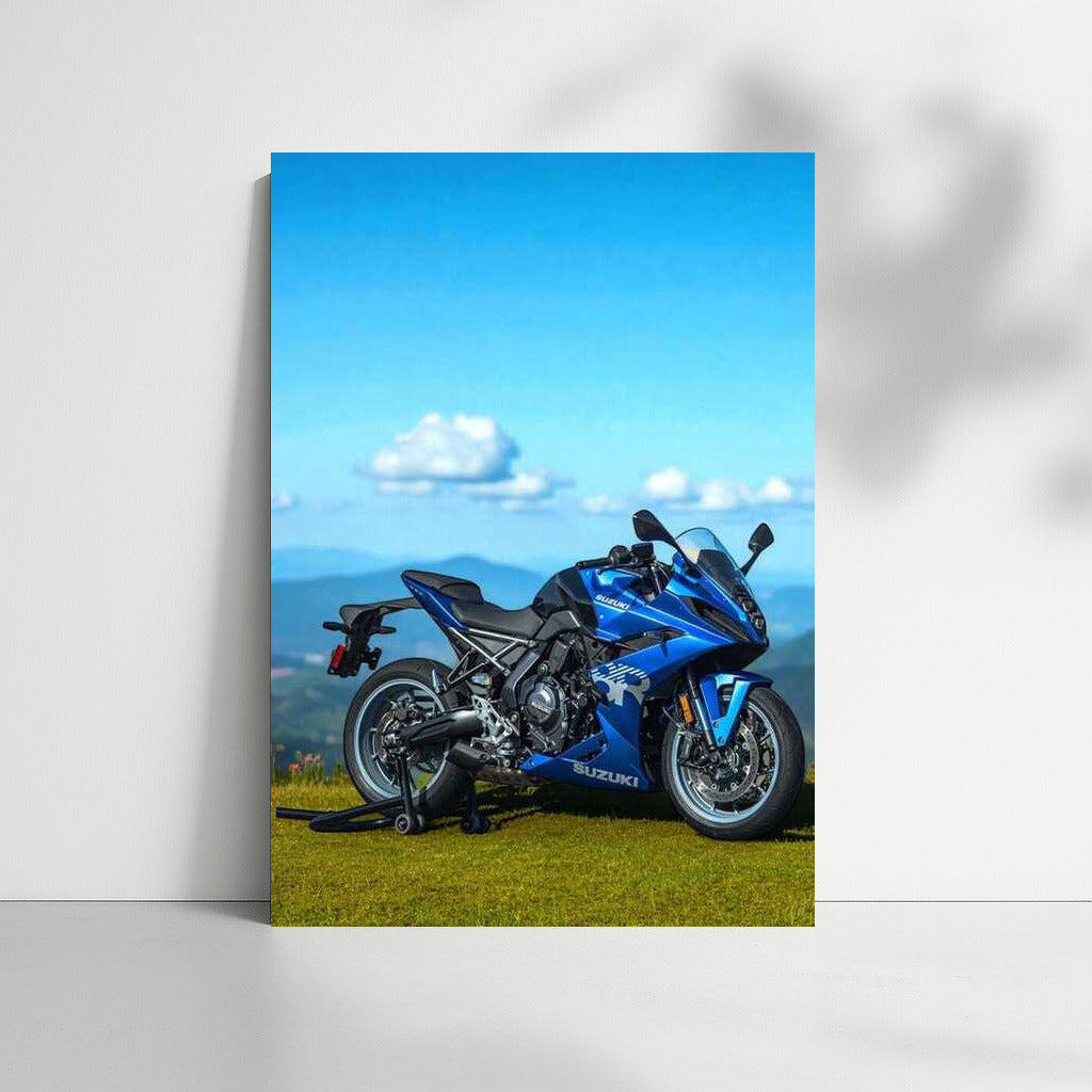 Freedom Peak: Suzuki GSX R with a Valley in the Background