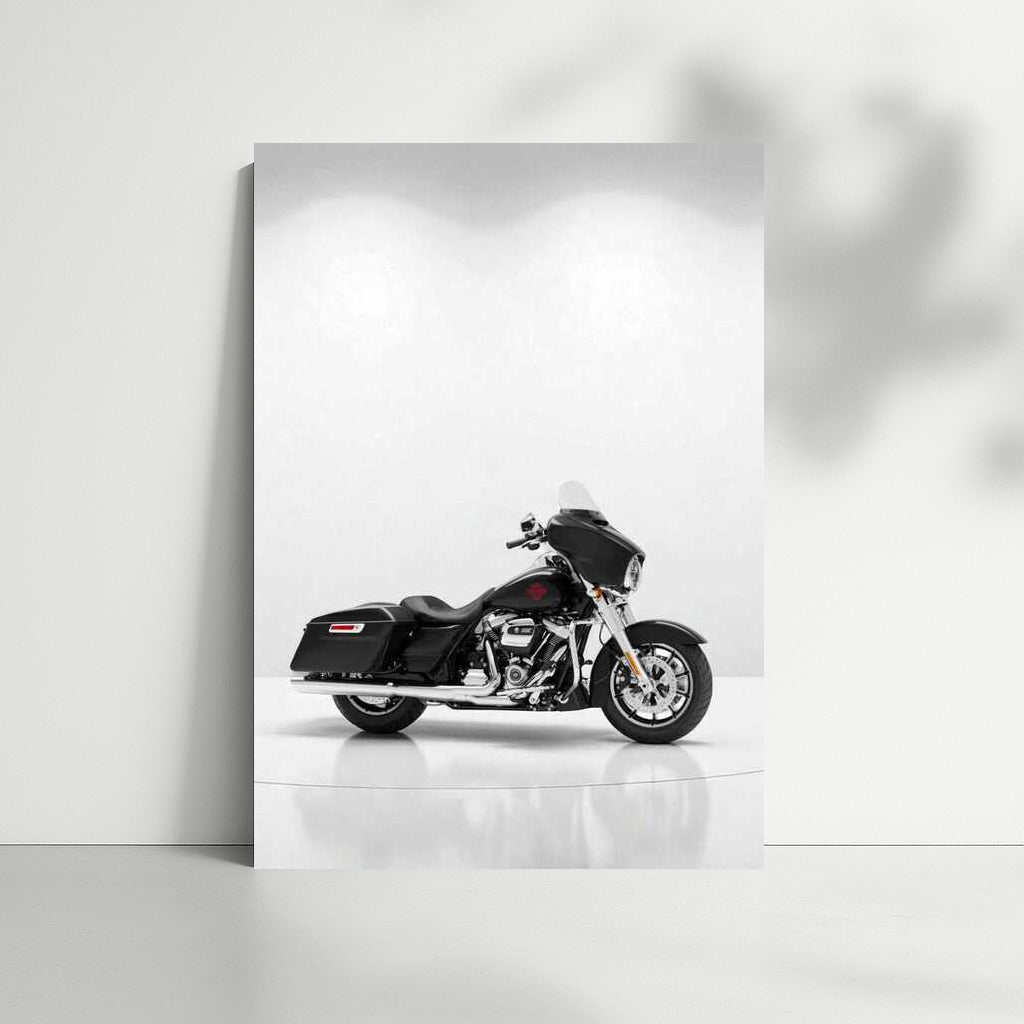 Freedom on the Road: Harley Davidson Electra Glide in Minimalist Style