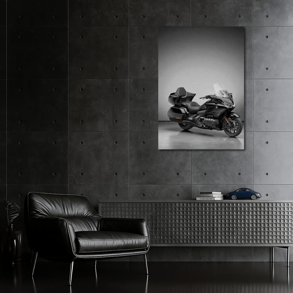 Honda Gold Wing: Legend on a Gray Background - Motorcycle for Travel