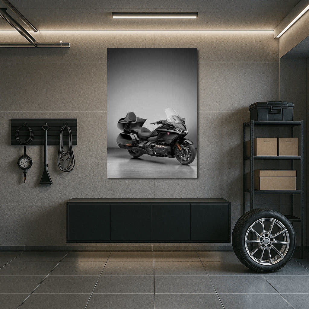 Honda Gold Wing: Legend on a Gray Background - Motorcycle for Travel