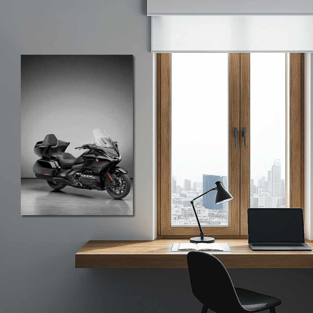 Honda Gold Wing: Legend on a Gray Background - Motorcycle for Travel