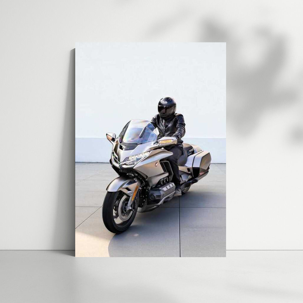 Freedom and Style: Honda Gold Wing on Minimalistic Background