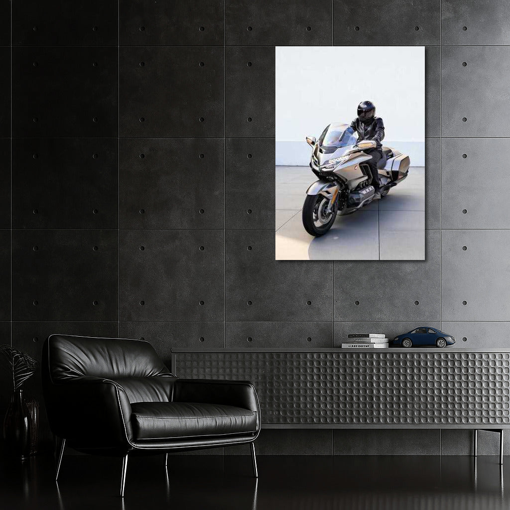 Freedom and Style: Honda Gold Wing on Minimalistic Background