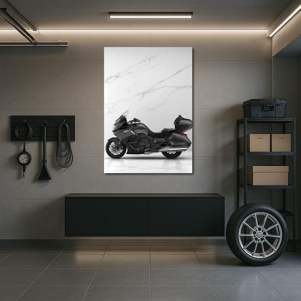 BMW K 1600 Grand America: Touring on a Marble Background