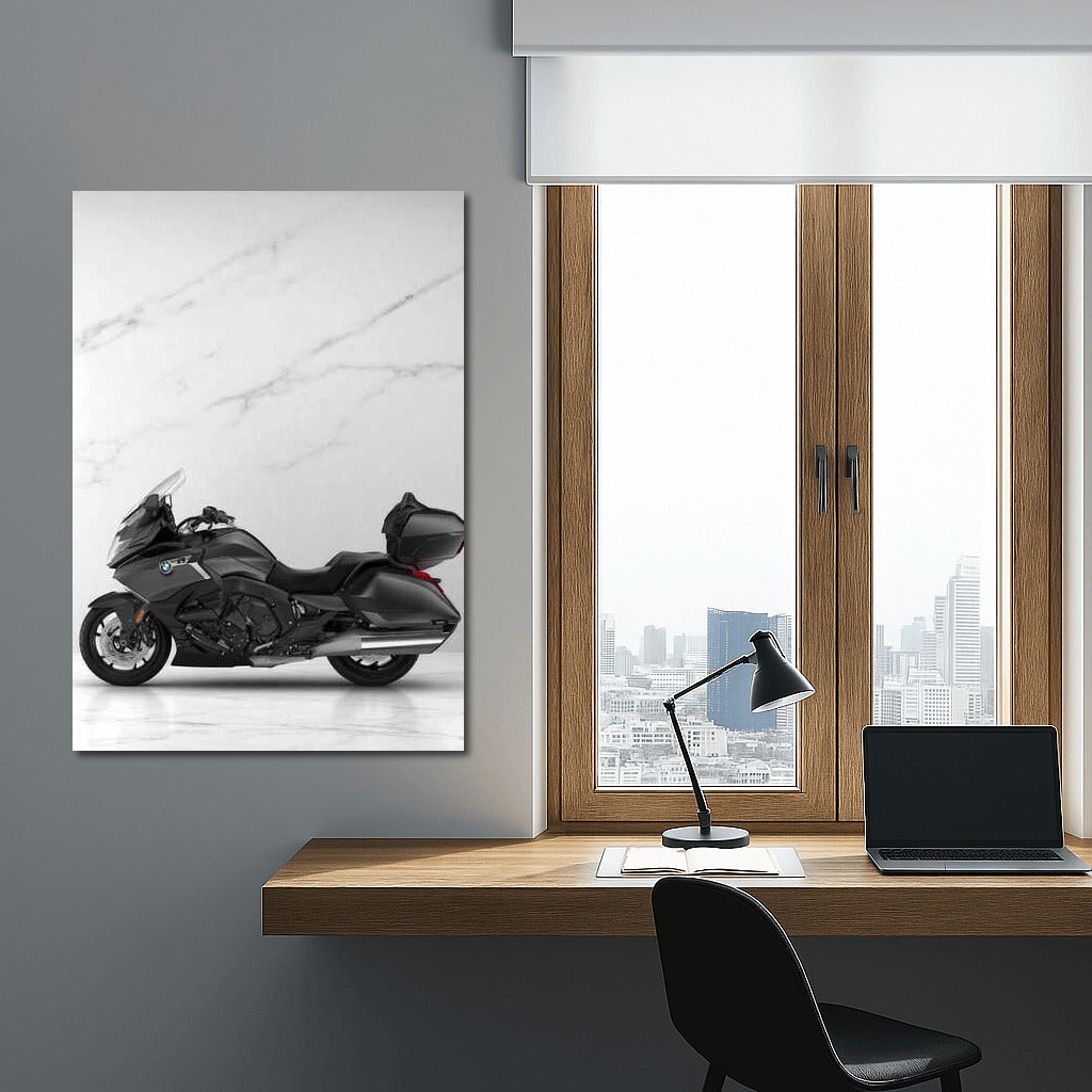 BMW K 1600 Grand America: Touring on a Marble Background