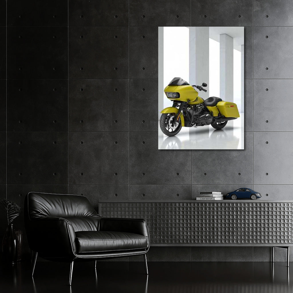 Harley Davidson Road Glide Limited: Elegance on White Marble