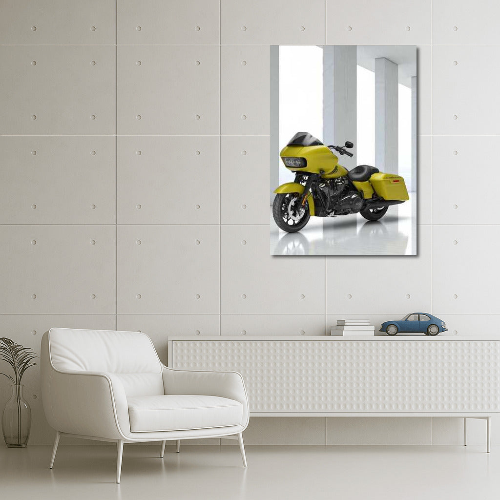 Harley Davidson Road Glide Limited: Elegance on White Marble