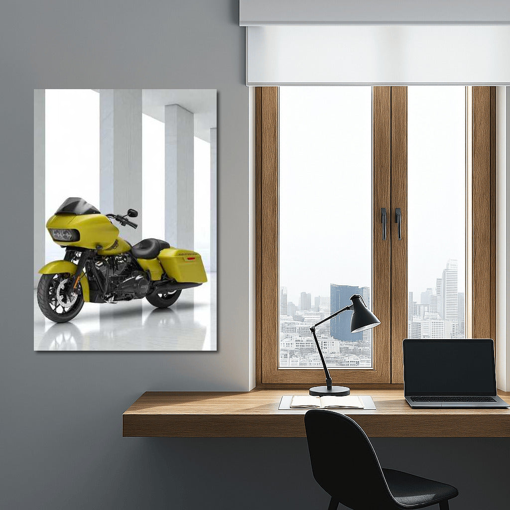 Harley Davidson Road Glide Limited: Elegance on White Marble