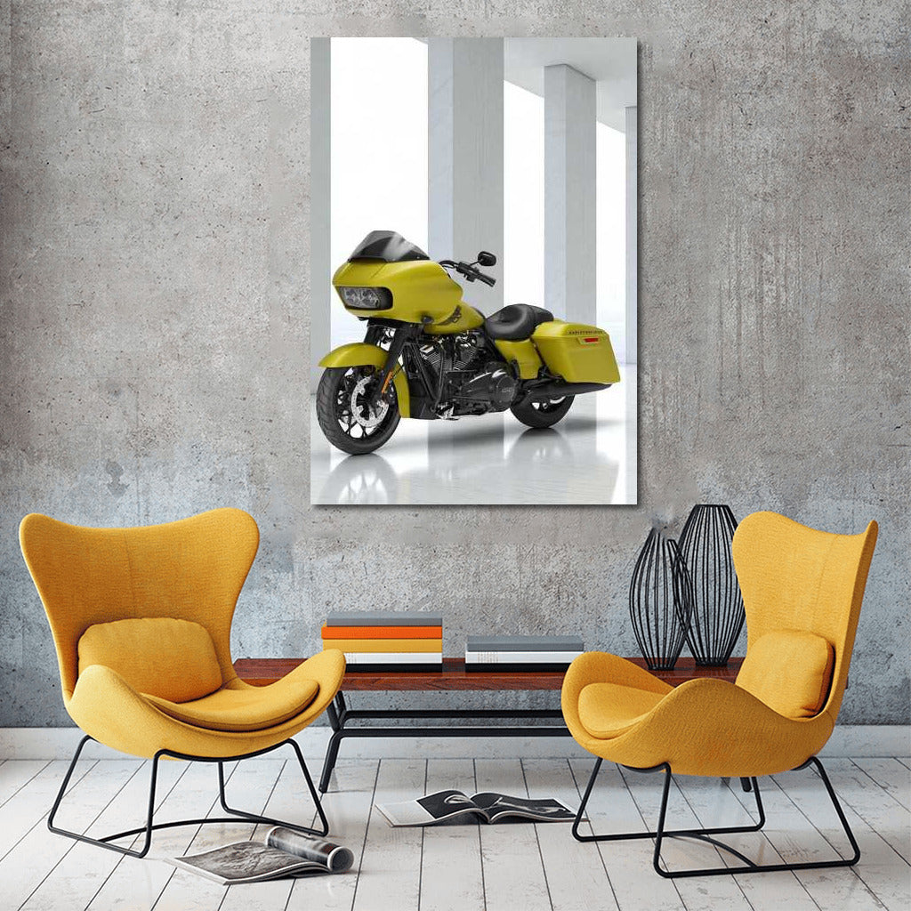 Harley Davidson Road Glide Limited: Elegance on White Marble