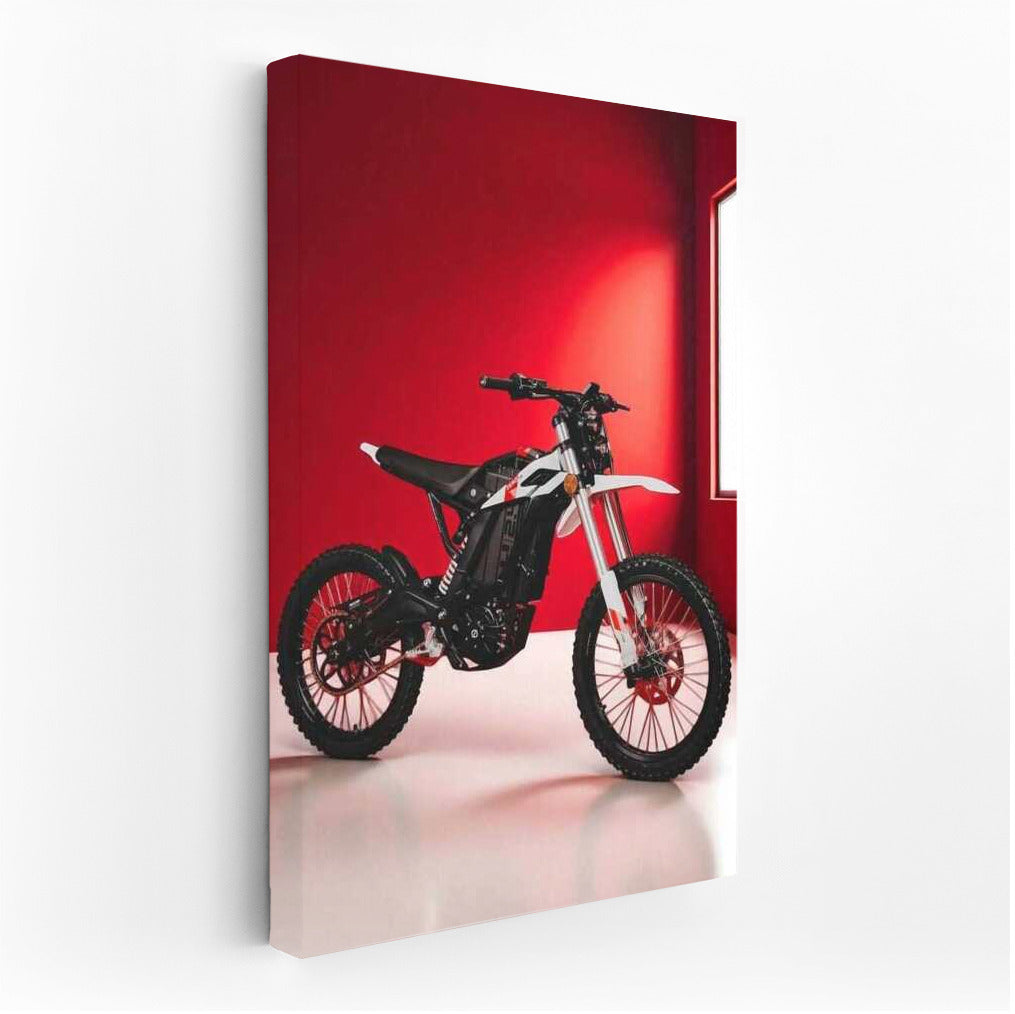 Zero XB Energy: Electric Motorcycle On Red Background