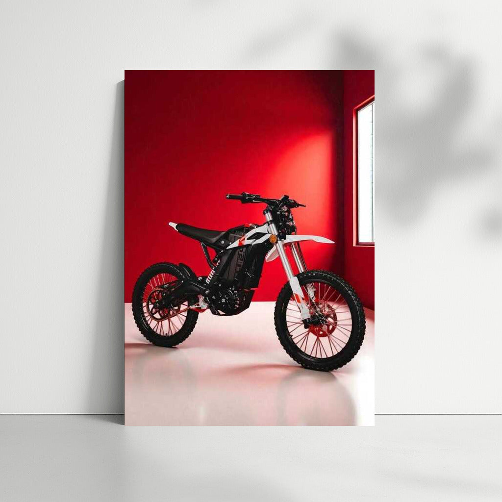 Zero XB Energy: Electric Motorcycle On Red Background