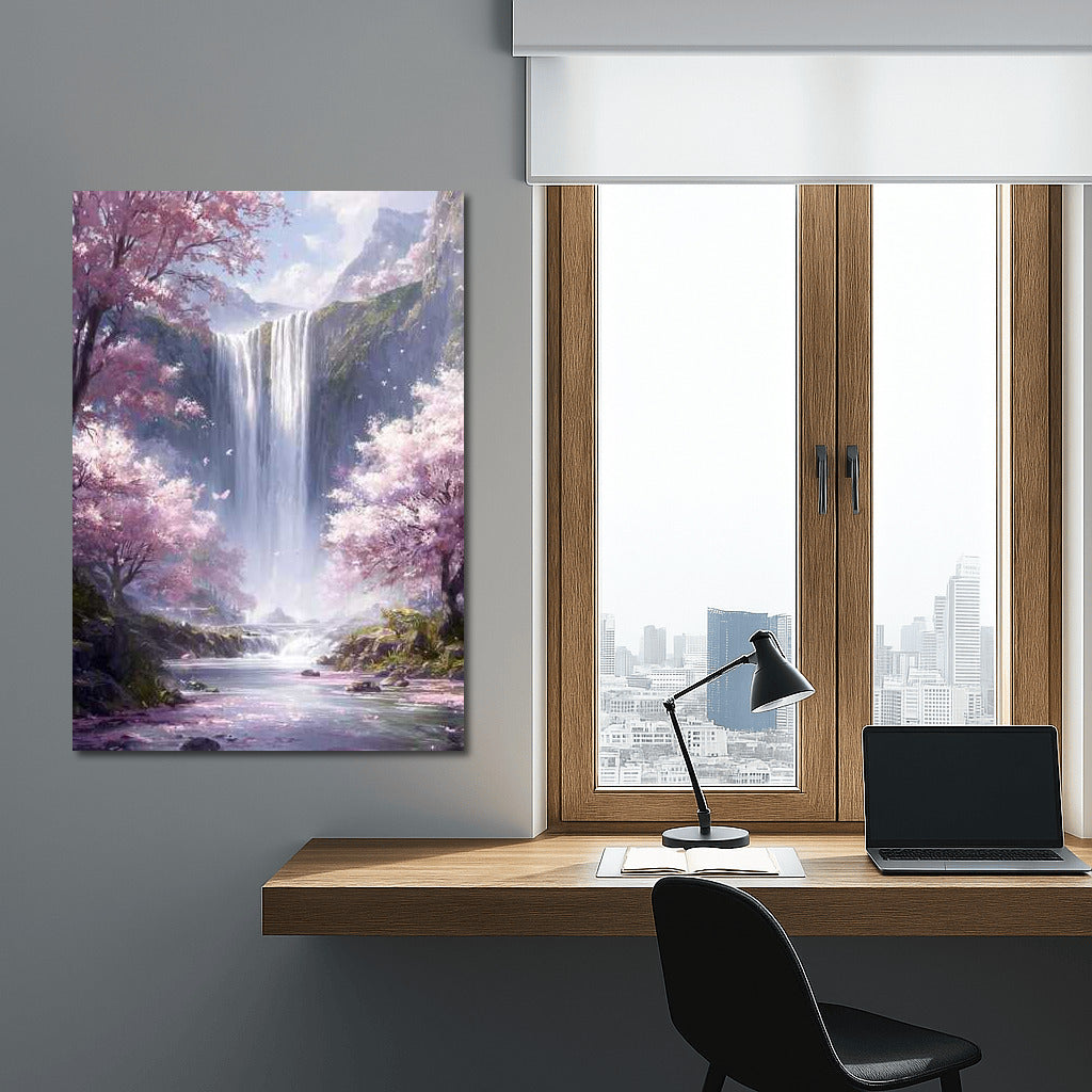 Blooming Waterfall: Natural Scenery