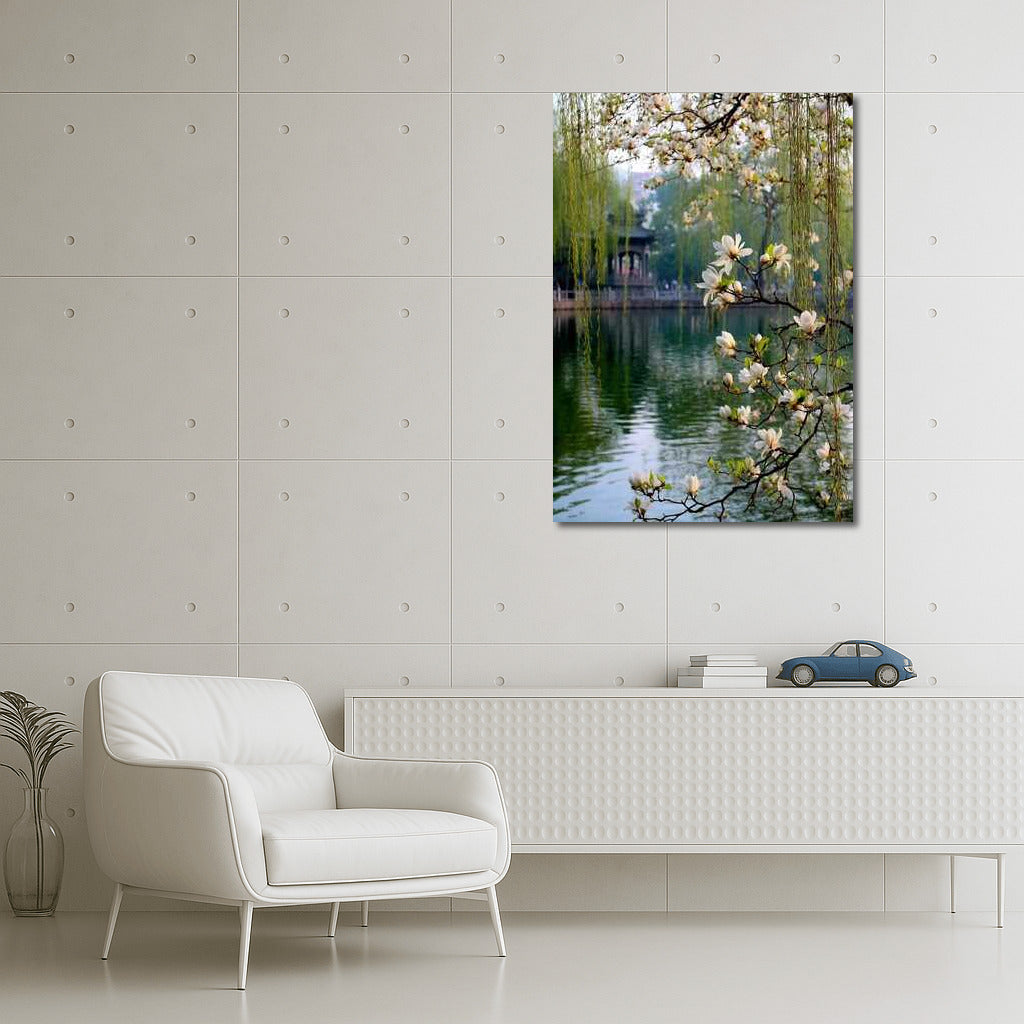 Spring Dawn: Awakening Nature in Delicate Flowers and Waters