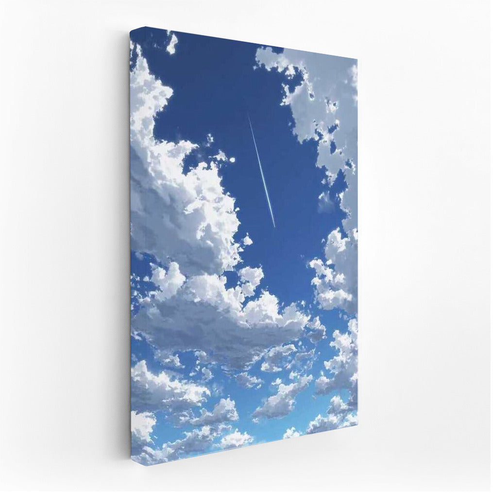 Floating Clouds: Clear Skies in Nature Landscapes