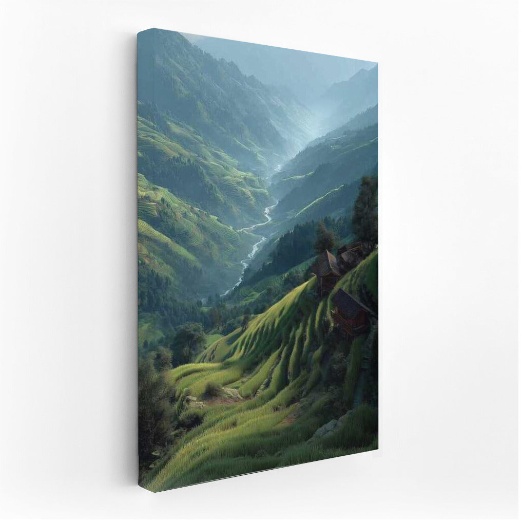 Emerald Symphony: Winding River and Hills