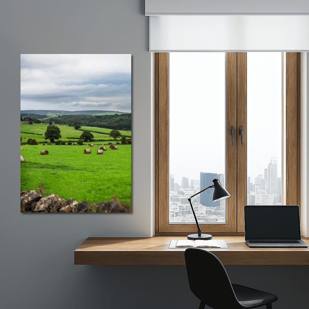 Serene Spaces: Rural Fields Landscape