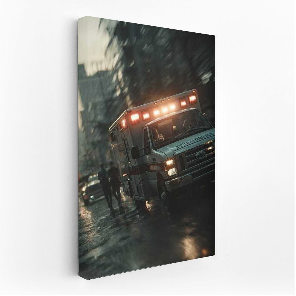 Ford Ambulance on a Rainy Run: Rescue Dynamics