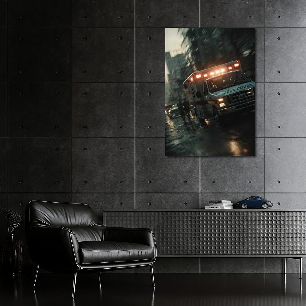 Ford Ambulance on a Rainy Run: Rescue Dynamics