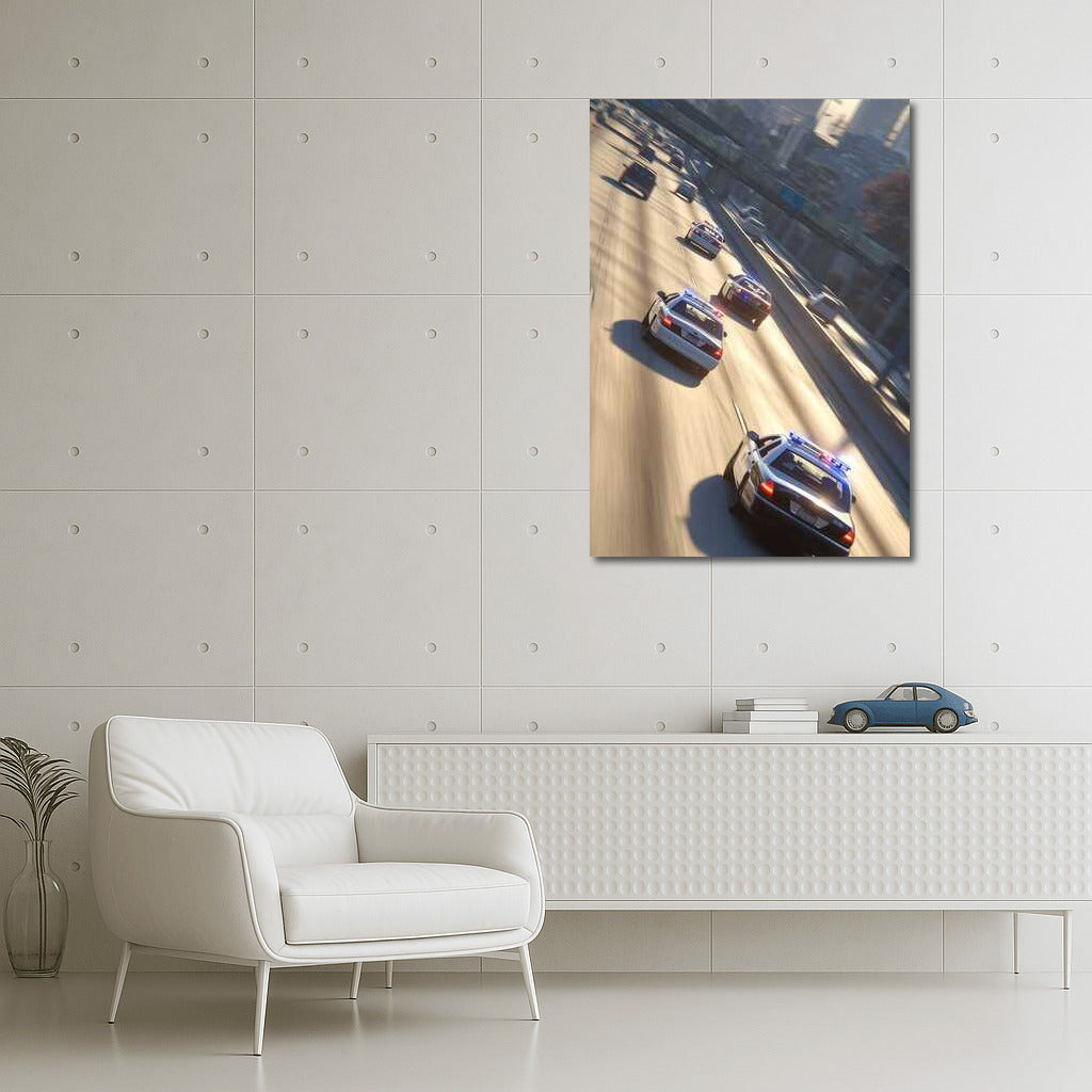 High Speed Chase: Police Ford Crown Victoria on Highway