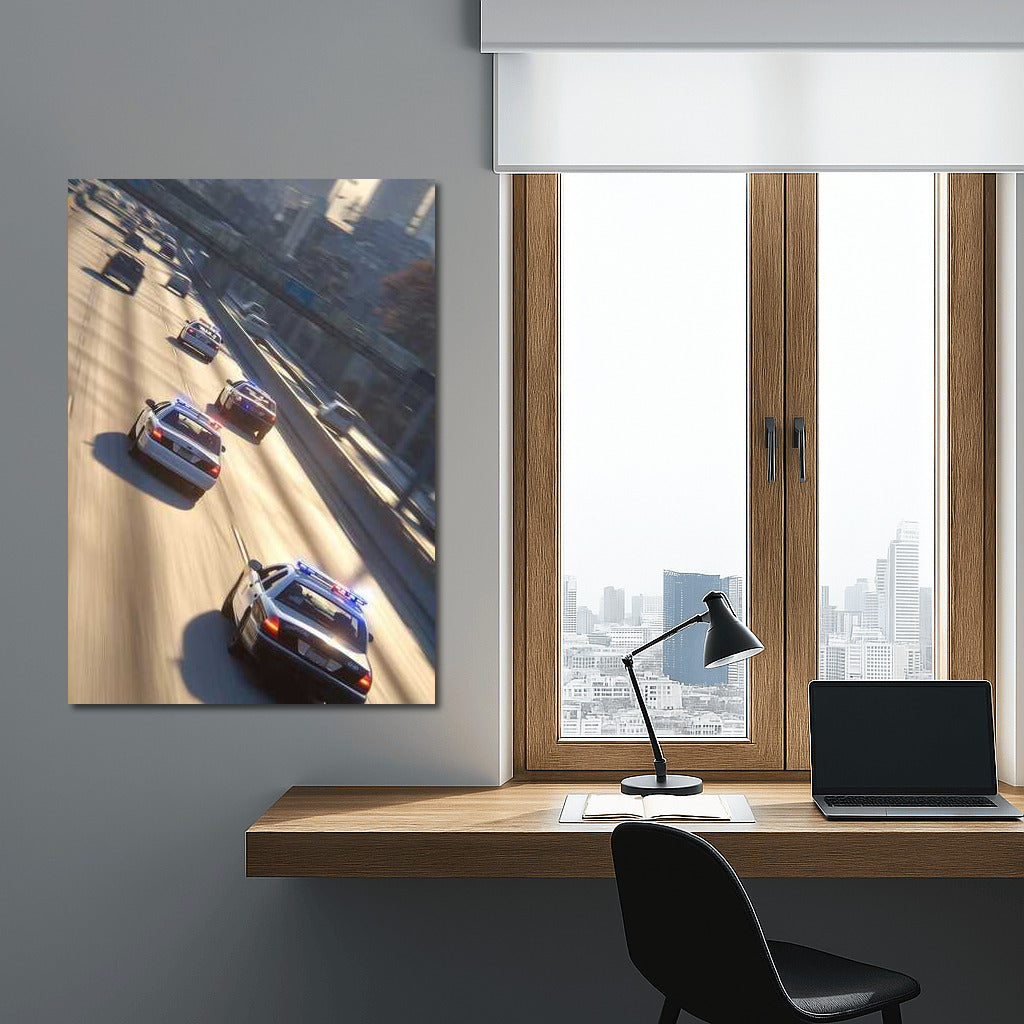 High Speed Chase: Police Ford Crown Victoria on Highway