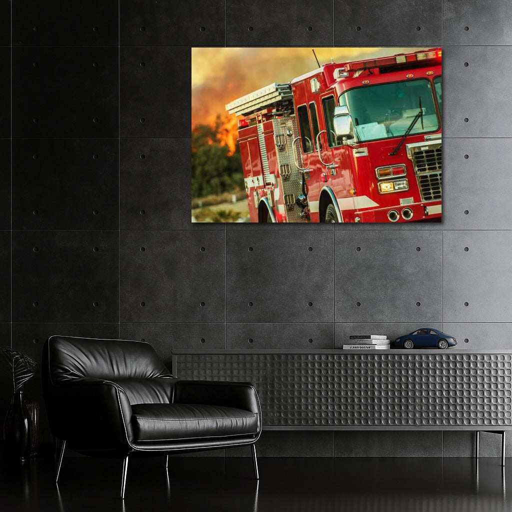 Heroism on the Move: Fire Truck on Emergency Call