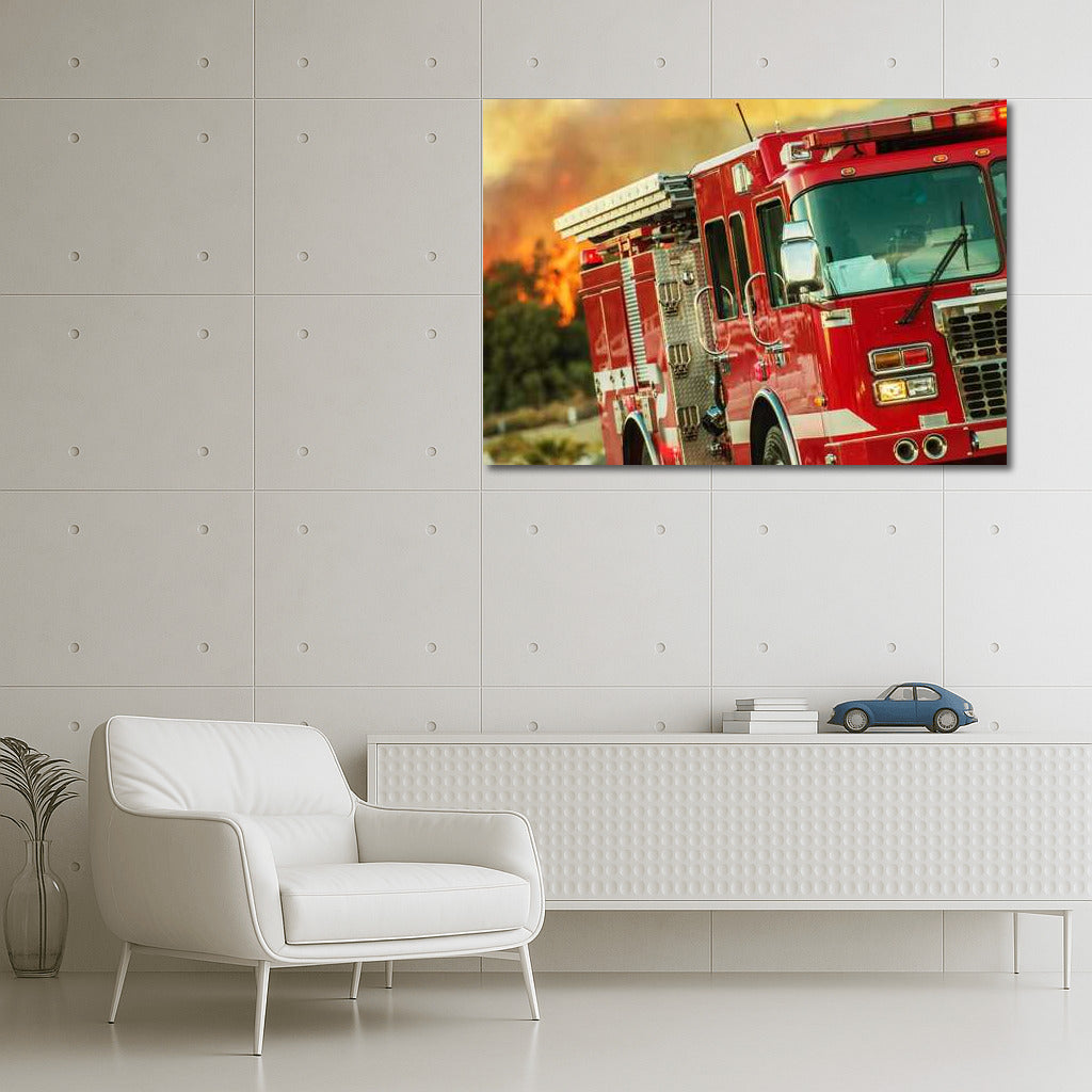 Heroism on the Move: Fire Truck on Emergency Call