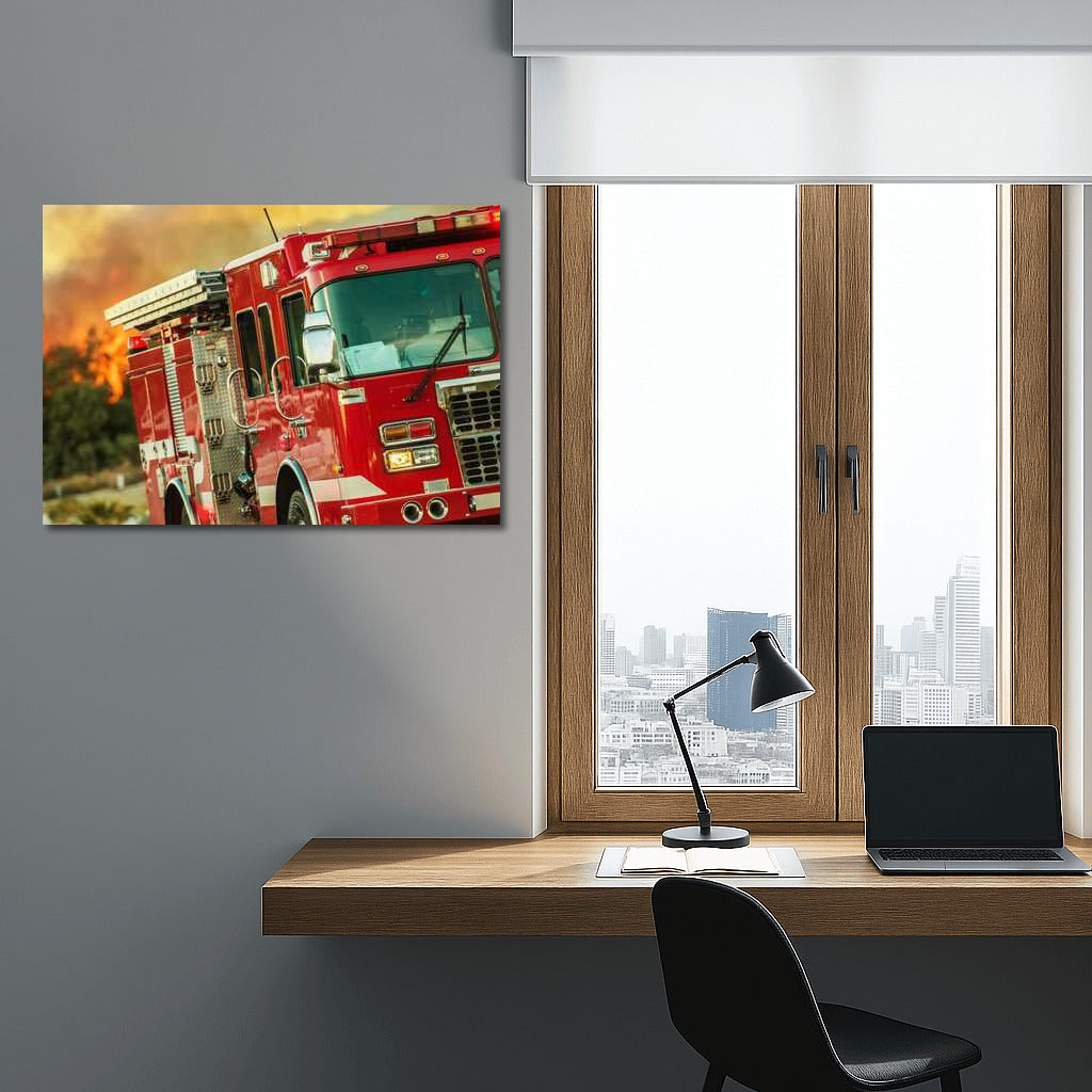 Heroism on the Move: Fire Truck on Emergency Call