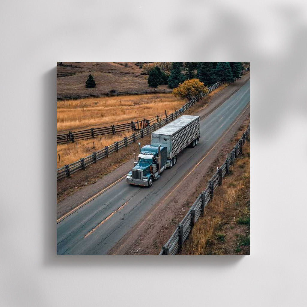 Freedom on Wheels: Truck on a Country Road