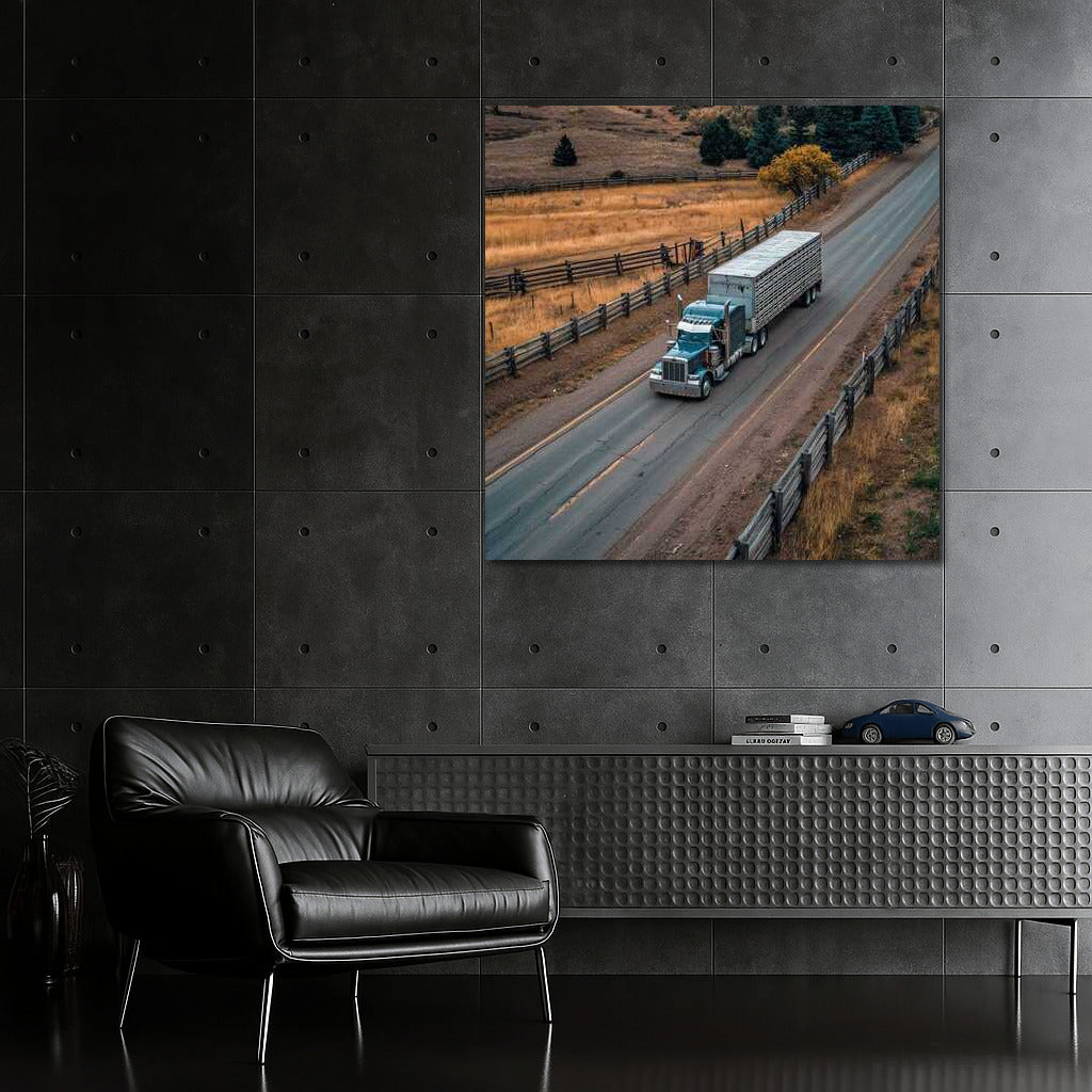 Freedom on Wheels: Truck on a Country Road