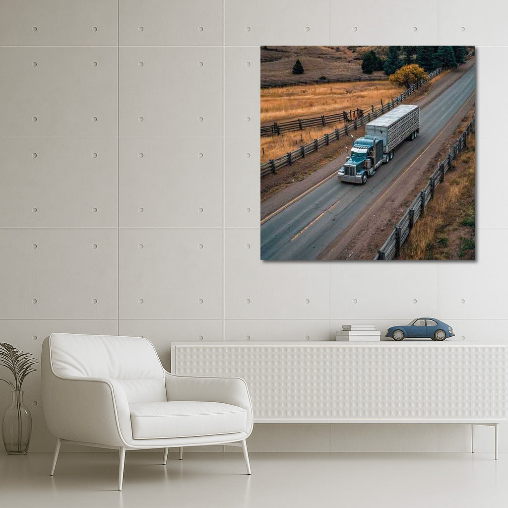 Freedom on Wheels: Truck on a Country Road