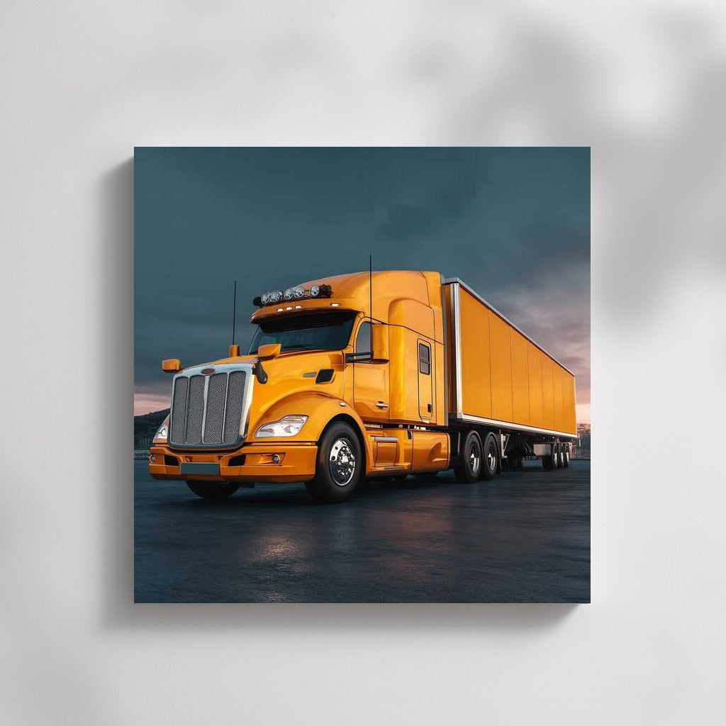 Peterbilt Orange Giant: Power and Style on the Road